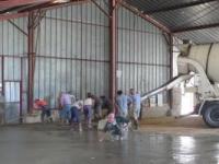 Béton dans le hangar-restaurant en 2010